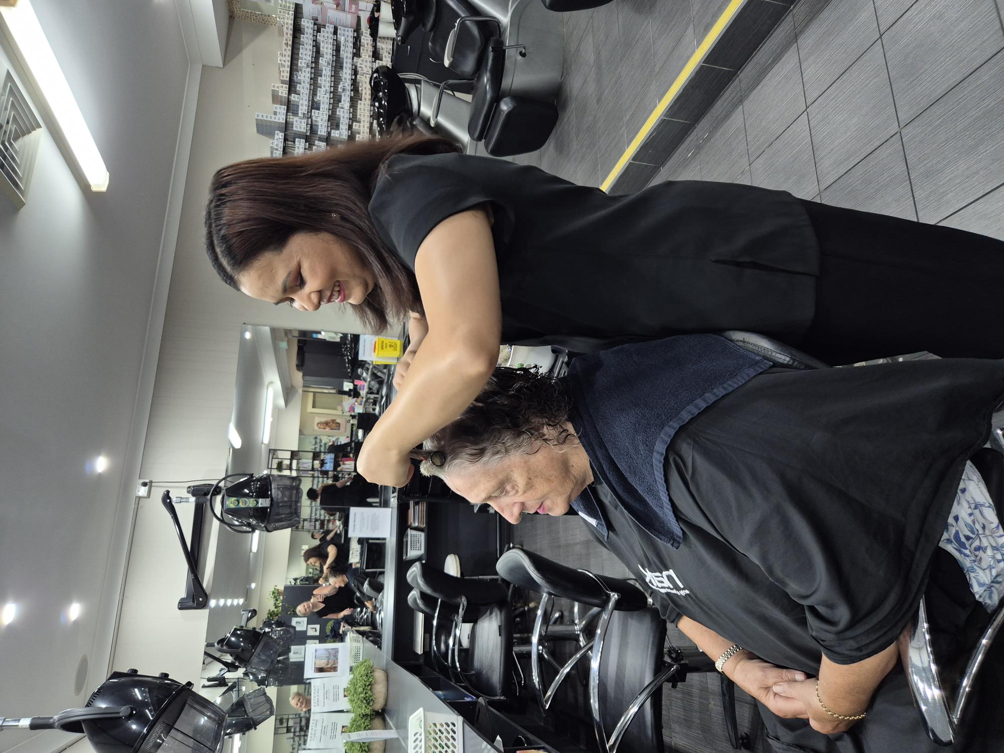 Hairdressing student at Katrinas