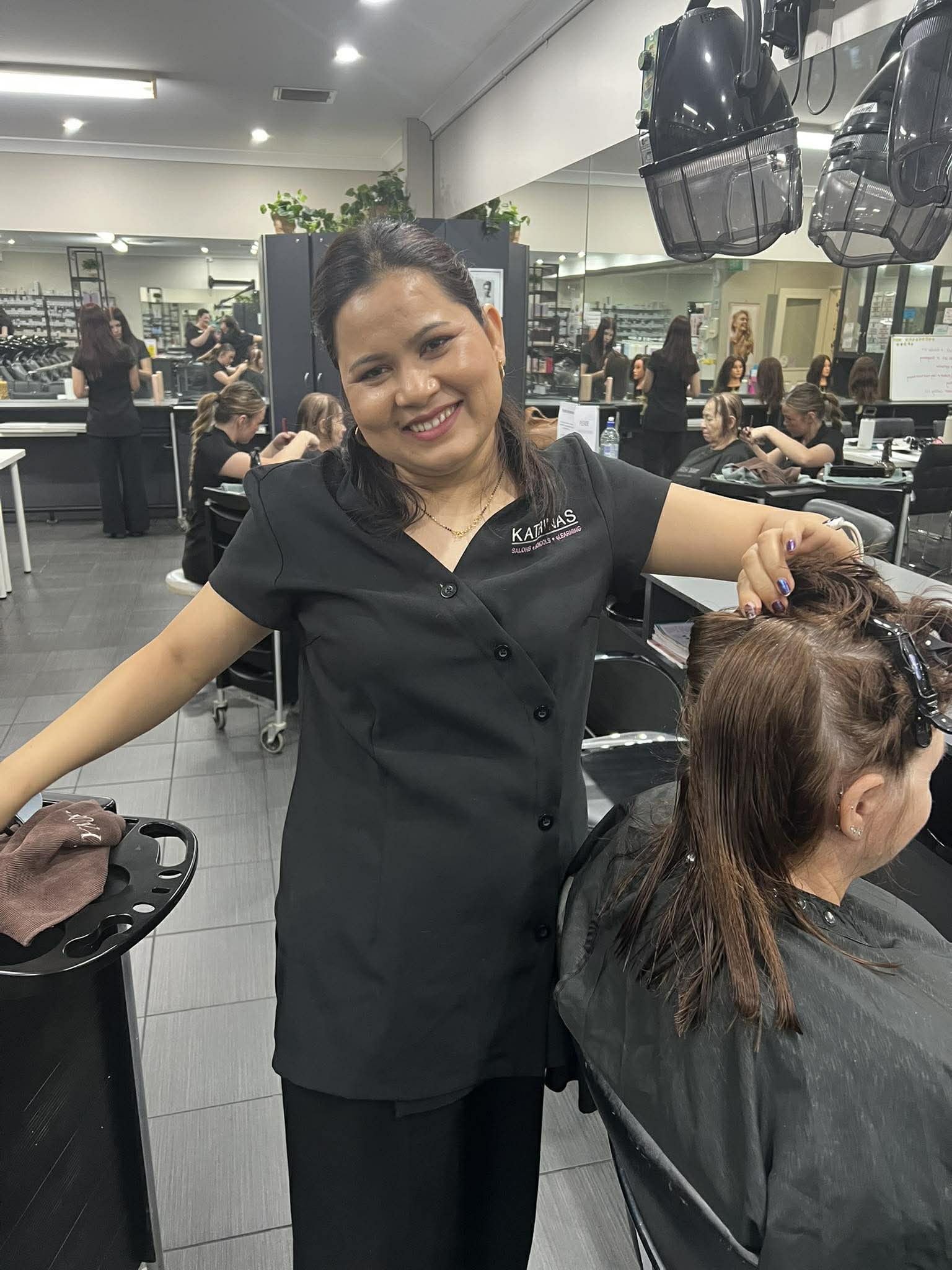 Hairdressing student at Katrinas