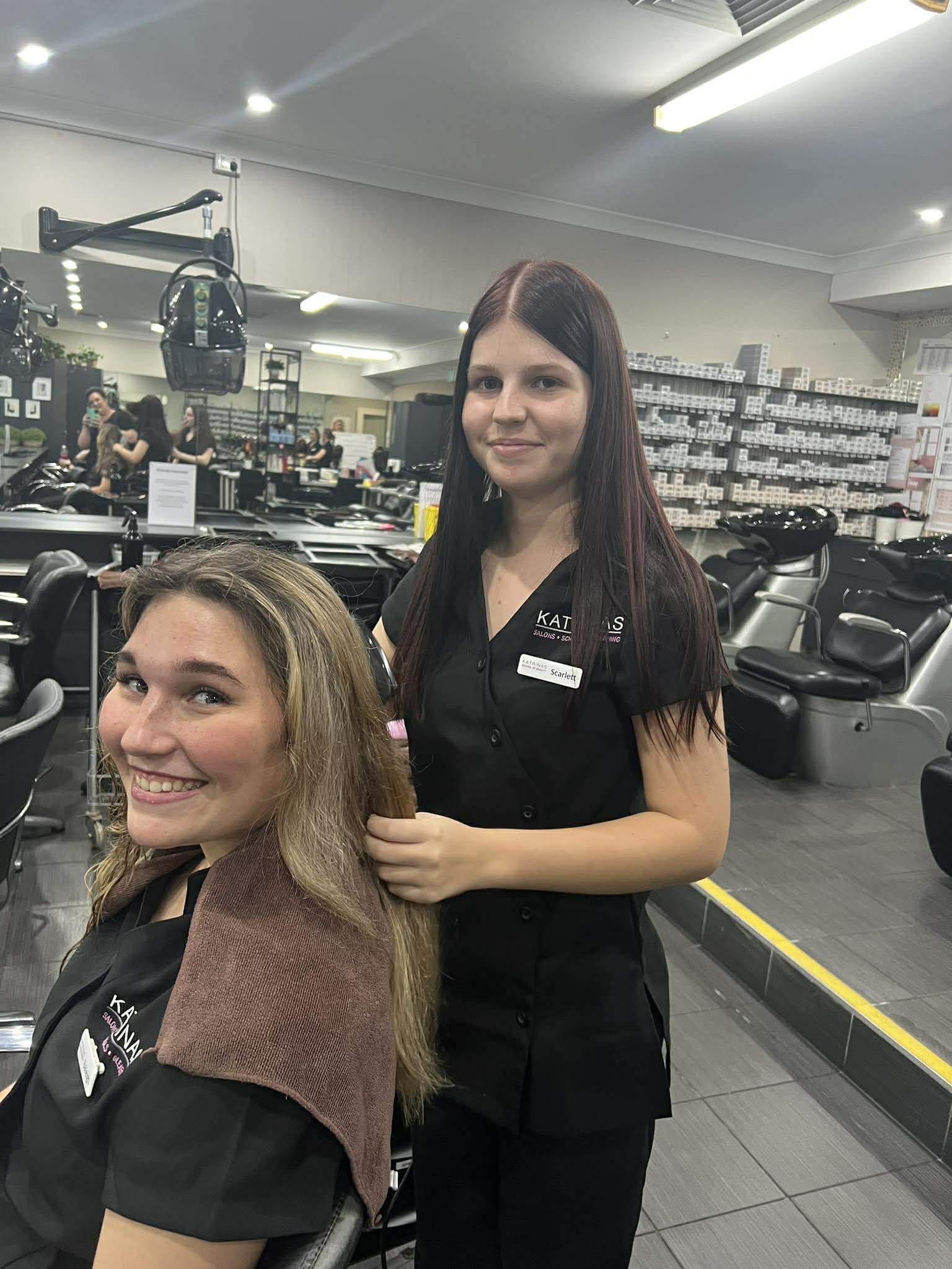 Hairdressing student at Katrinas