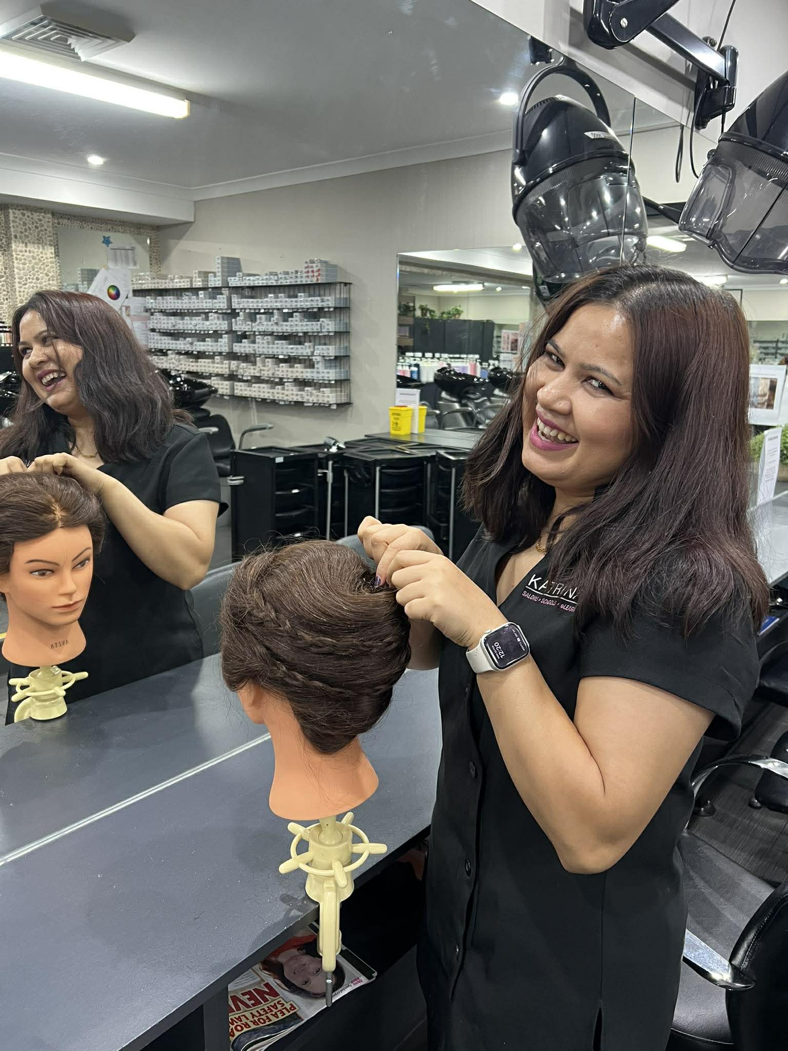 Hairdressing student at Katrinas