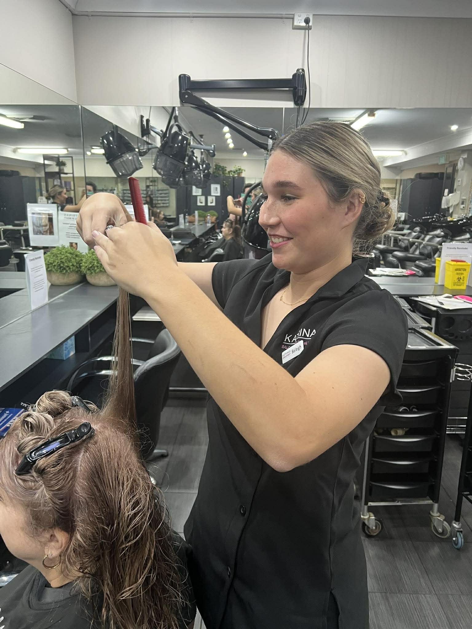 Hairdressing student at Katrinas